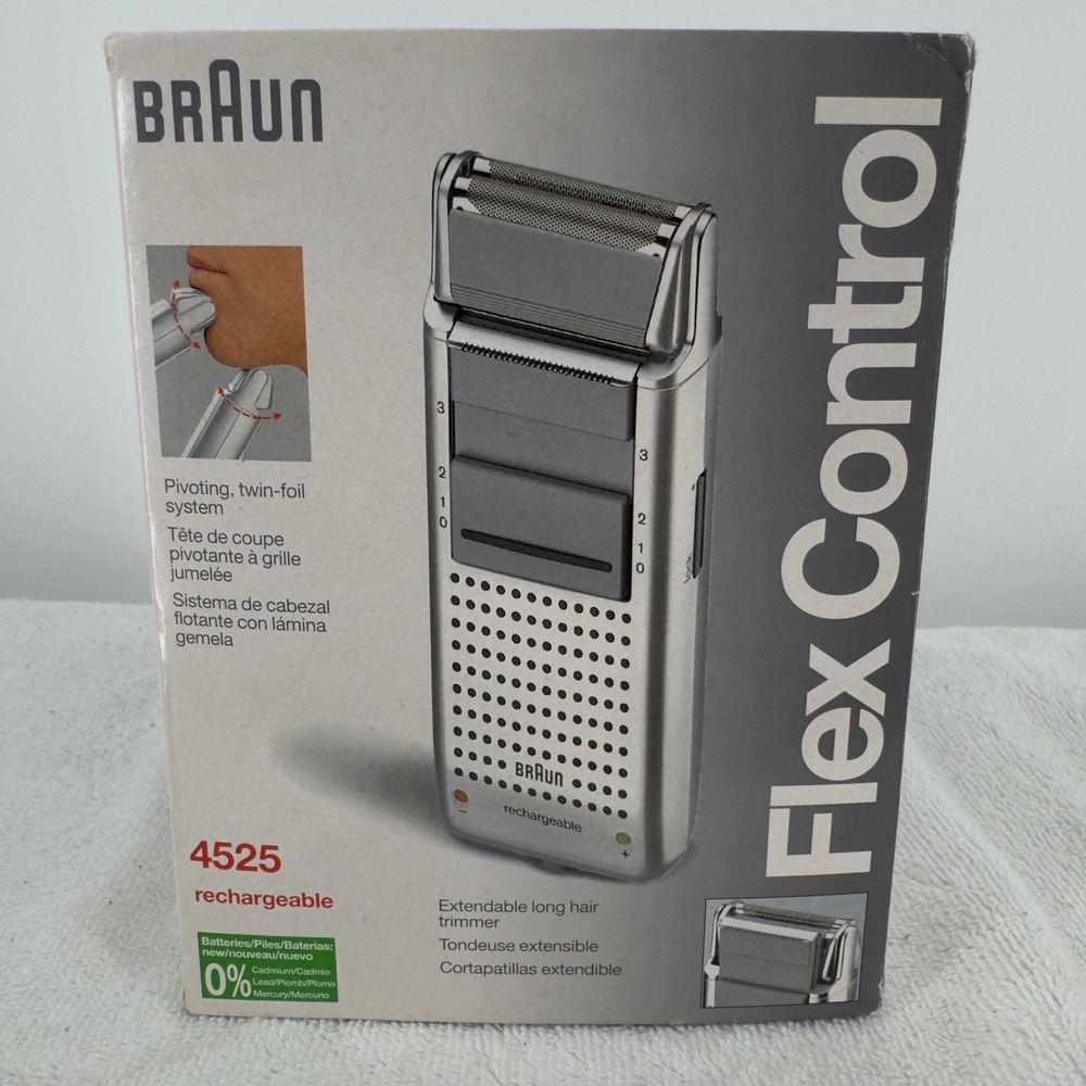 Braun Flex Control 4525 Rechargeable Electric Shaver Vintage Made in Germany